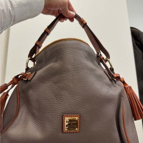 Dooney & Bourke Taupe Leather Hobo Bag - Picture 8 of 8
